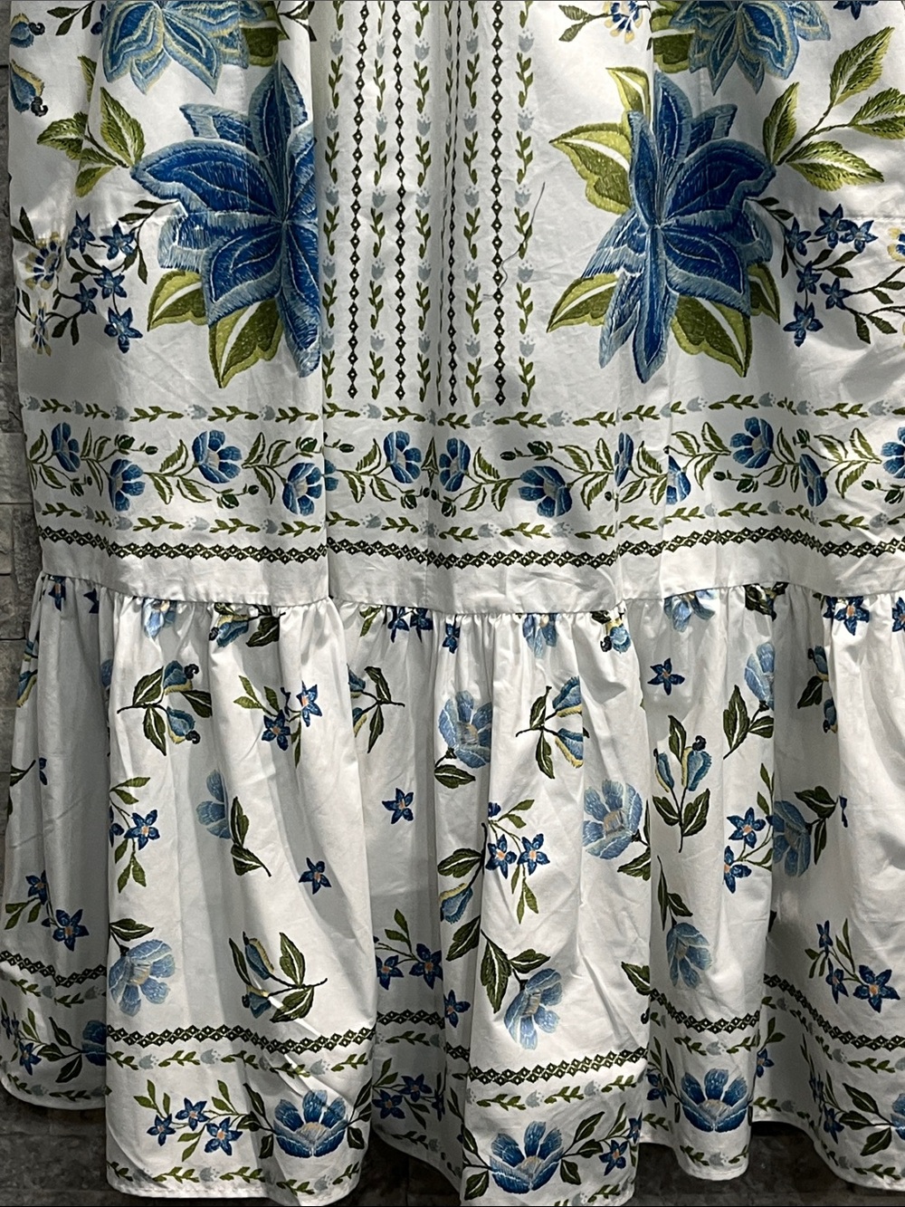 FARM Rio Sleeveless Scallop-Trim Printed Midi Dress Sz-M - Picture 7 of 15